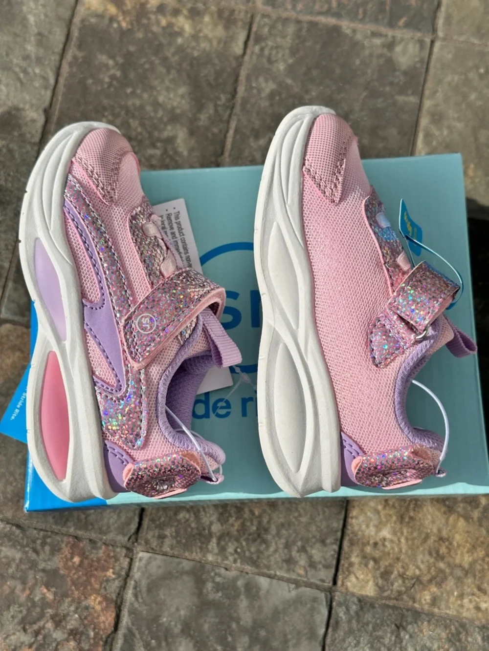 Stride Rite Little Kids Light Up Sneakers (Pink / Purple) - Toddler Youth 6K NEW